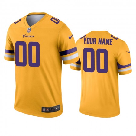 Tröjor Minnesota Vikings Custom Gold Inverted Legend - Män Tröjor Minnesota Vikings Custom Gold Inverted Legend - Män